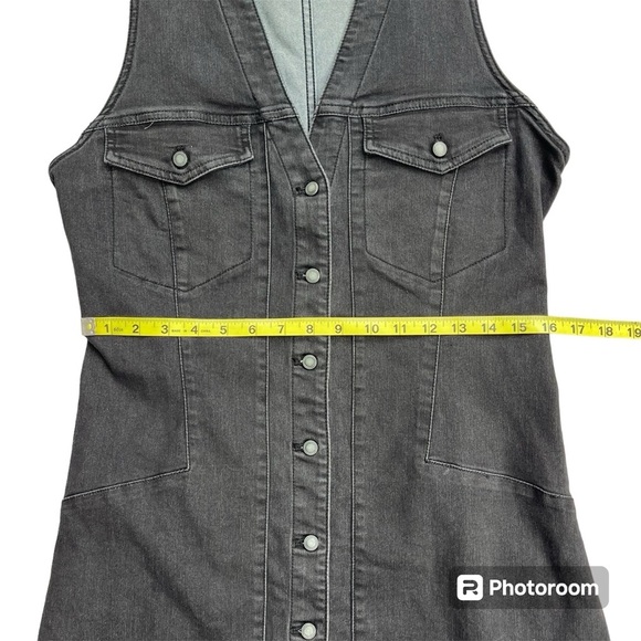 Free People Wandering Star Denim Mini Dress Sz 10 - Picture 8 of 11